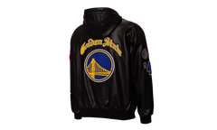 Lightweight Vegan Zip-Up Hooded Jacket "Golden State Warriors 1946" NBA 147BLKDE WAR