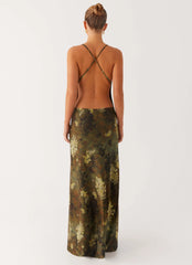 Star Fields Maxi Dress - Cyber Floral