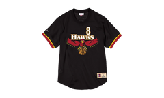 NBA Steve Smith Name & Number Mesh Crewneck Shirt "Atlanta Hawks - Black" BA8X4G AHA K KUQ