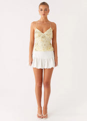 Kamilla Sequin Cami Top - Yellow