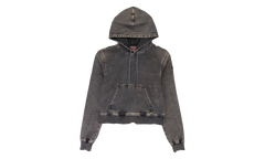 D-Angy-Hood Track Cropped Denim Hoodie "Black" A12574 068HT 02