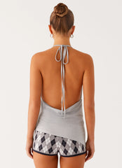 Dasha Cowl Top - Grey