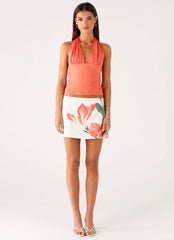 Avena Halter Top - Coral