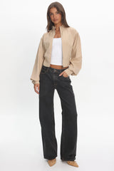 LIONESS Eclipse Jacket Beige Plaid