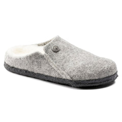 Kid's Zermatt Wool Felt Shearling Slipper in Light Gray
