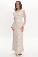 Loveland Off-Shoulder Lace Maxi Dress White