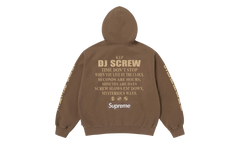 DJ Screw Zip Up Hooded Sweatshirt "SS26 - Dusty Brown" SU27357