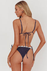 Josie String Tie Frill Bikini Bottom Polka Dot
