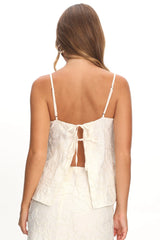 Alondra Tied Back Top Oatmeal