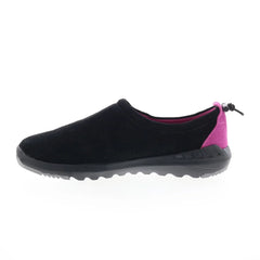 Bearpaw Jack 2919W-011 Womens Black Suede Slip On Lifestyle Sneakers Shoes