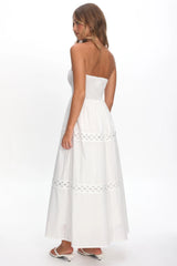 Kelita Strapless Maxi Dress White