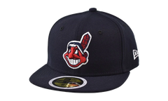 59FIFTY Cleveland Indians Chief Wahoo Fitted Hat "Navy" 70360246