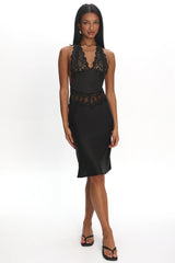 LIONESS Solana Midi Dress Onyx