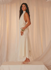 Evaden Low Rise Midi Skirt - Ivory