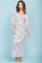 Kira Zip Up Maxi Dress Green
