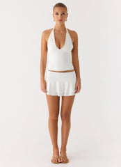 Illuminate Halter Top - White