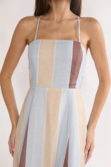 Second Glance Olga Criss-Cross Back Maxi Dress Stripe