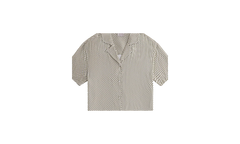 Elena Monogram Silk Camp Shirt WMNS "Khaki" khw030292 359