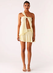 Delight Me Asymmetrical Top - Yellow