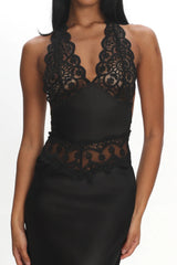 LIONESS Solana Midi Dress Onyx