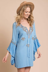 Gianna Flow Dress Blue