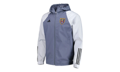 REAL SALT LAKE ALL-WEATHER RAGLAN FULL-ZIP JACKET "Charcoal" IL3028