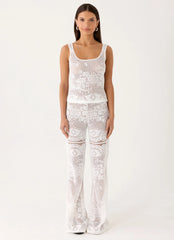 Bosten Low Rise Pants - White