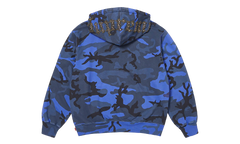 Overdyed Studded Hooded Sweatshirt "SS26 - Blue Camo" SU27375