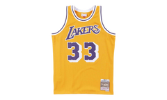 NBA Kareem Abdul-Jabbar Swingman Jersey "1984 Los Angeles Lakers - Light Gold" SMJYAC18110 LALLTGD84KAB