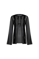 LIONESS Barely There Tie Top Onyx