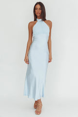Kaivira Halterneck Maxi Dress Ice Blue