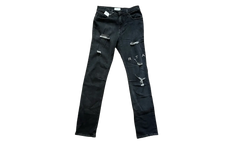 Distressed Stretch Slim-Fit Jeans "Black Savanna" MH24D615 B1405BKSAV