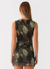Zella Mini Dress - Cyber Floral