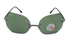OVAL POLARIZED SUNGLASSES "BLACK ON GUN METAL" RB8065-004-9A_62