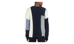 Knit Patchwork Sweater "Mixed Blues" BALMAINMS7 11