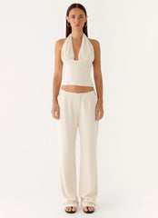 Josephina Halter Top - Oat
