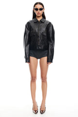LIONESS Eighties Bomber Jacket Washed Onyx