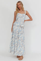 Morning Lights Godet Maxi Skirt Paisley