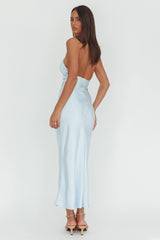 Kaivira Halterneck Maxi Dress Ice Blue