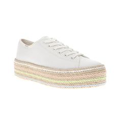 Triple Up Canvas Jute Pop Foxing Lace Up Sneakers
