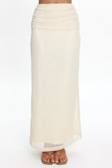 Alivya Ruched Waist Maxi Skirt Butter