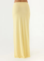 In Destiny Wrap Maxi Skirt - Yellow