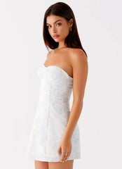 Dollie Mini Dress - Blue Floral