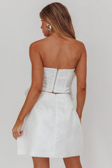 Count Down A-Line Mini Skirt Oyster