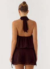 Everywhere I Go Mini Skirt - Chocolate