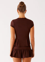 Landon Mini Skort - Chocolate