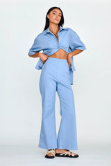 Light Aura Long Pants Denim Blue