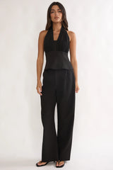 Meri Side Pocket Trouser Pants Black