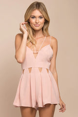 Brittney Cutout Romper Pink