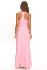 Cresida Keyhole Racerback Maxi Dress Pink